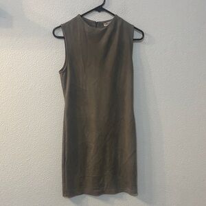 Chloe & Katie Sleeveless Tan Mini Dress